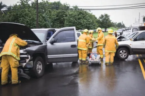 Car accident scene
